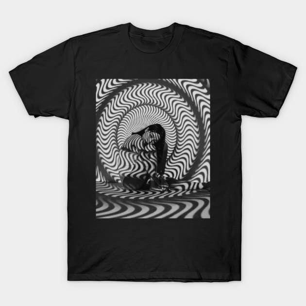 Girl lost in a Maze  Meditation and Yoga Design for Relation and Chill out wall art. T-Shirt by Abstractdiva